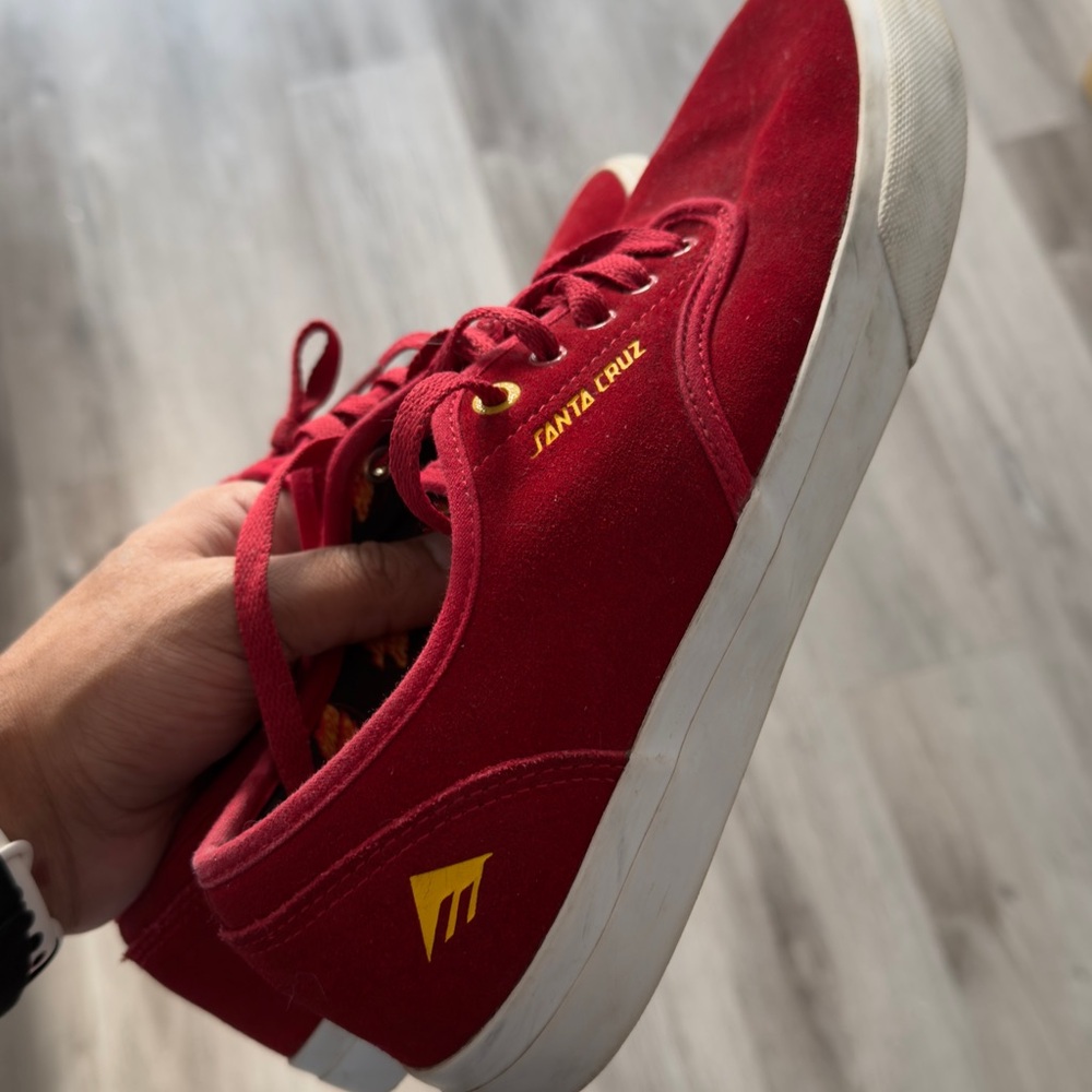 Emerica Santa Cruz Red Sneakers with White Soles